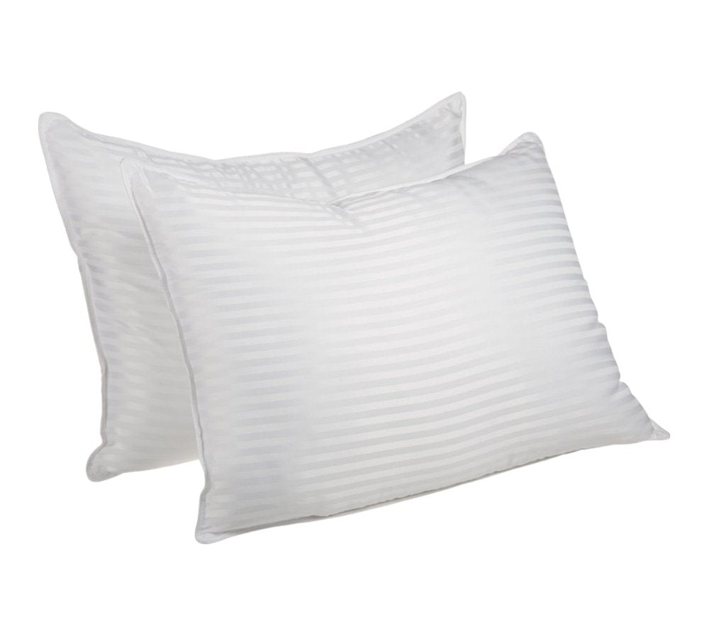 Set of Two Microfiber Down Alternative Medium Standard Size Bed Pillows