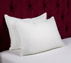 Set of Two Microfiber Down Alternative Medium Standard Size Bed Pillows