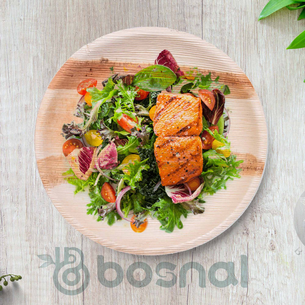 Palm Leaf Biodegradable Round Plates Combo