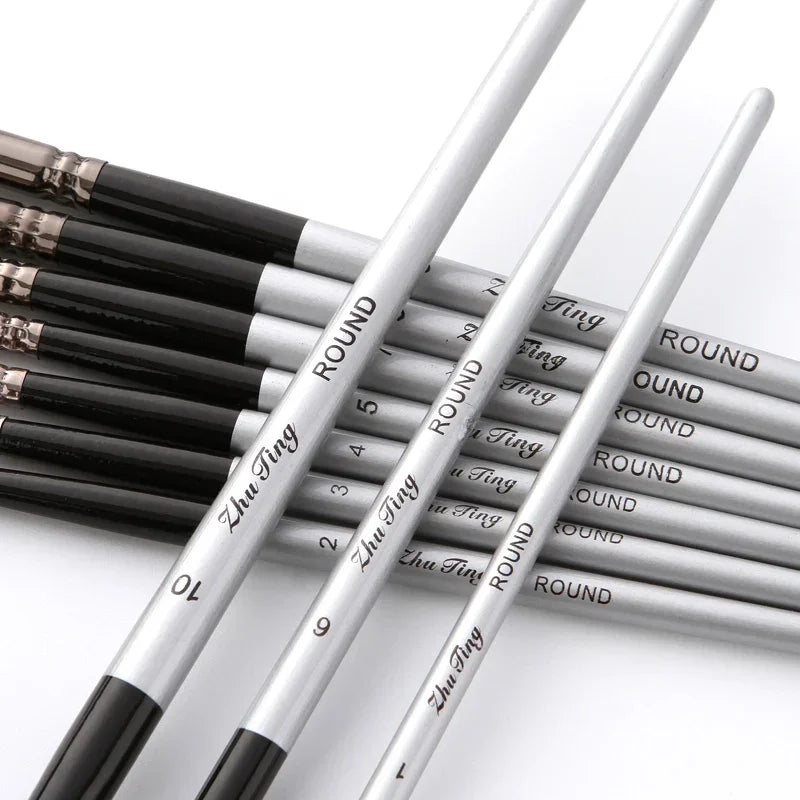 10 Artist Watercolor Painting Brushes