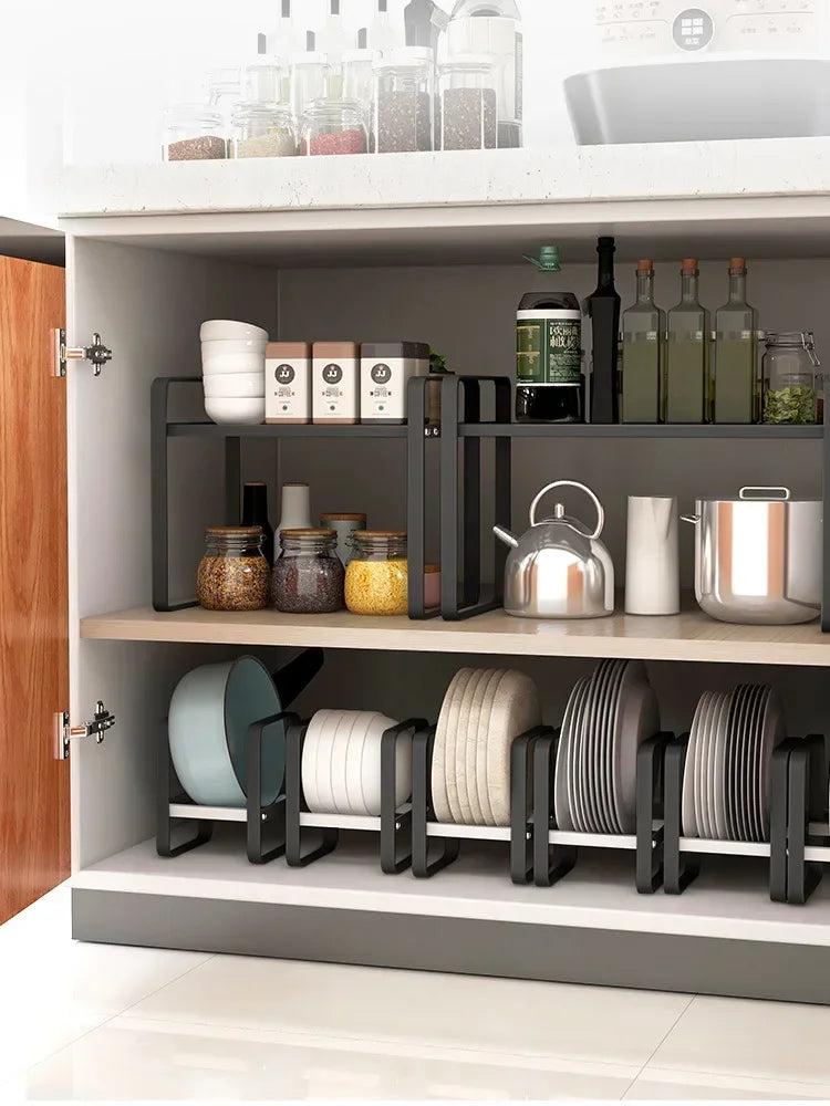 Kitchen Organizer Cabinet - Plates Storage Accessories