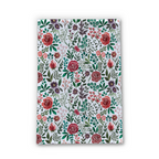 Pink and Purple Flowers Tea Towel