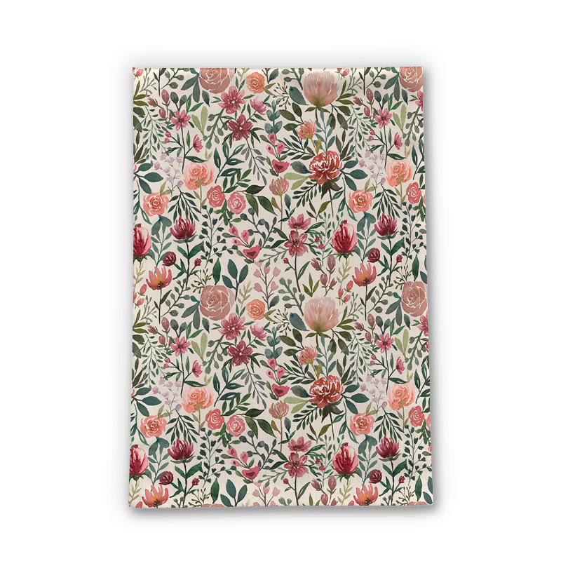 Pink Spring Flowers Tea Towel